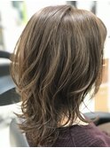 【今だに人気】くびれミディアムレイヤー◯30代40代50代【片野】
