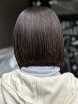 サロン ハナノ(Salon Hanano) モードボブぱっつん前髪20代30代チェリーブラウンマッシュ