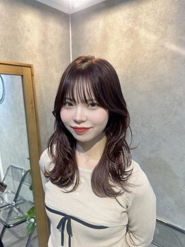 エン(en.) ★ピンクブラウン/韓国レイヤーカット