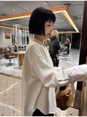 内巻き　ボブ　ミニボブ　顎ラインボブ　青山　切りっぱなしボブ