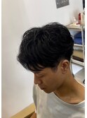 大分メンズナチュラル毛流れニュアンスパーマ刈り上げマッシュ