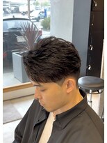 エッジ(EDGE)&nbsp;大分メンズ毛流れニュアンスフェザーパーマ刈り上げショート