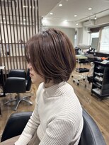 ハピネス クローバー 八木店(Happiness CLOVER)&nbsp;ショートボブ　髪質改善　ブラウンベージュ　艶カラー