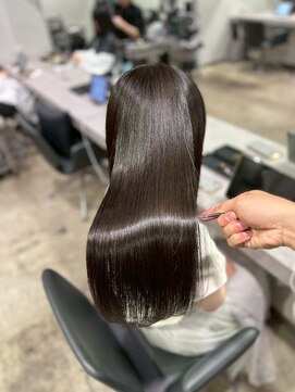 キュア 表参道(CURE) 艶髪グレージュ暗髪透明感ショコラカラーヘルシーロング 表参道