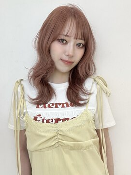 アクシス 栄店(`AXIS) 平田/ワンホンレイヤー/ミルクティーブロンド/ダークブルー/栄