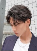 渋谷mensアクティブショートフェザーパーマセンターパート