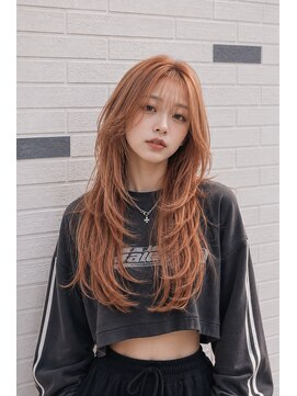 リアン(Lien) オレンジベージュ×ブリーチ