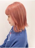 ブロッサムピンク × 韓国風ボブ
