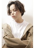 前髪長めショート★クセ風ふわくしゅパーマ