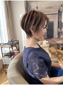 〈30代40代〉ひし形/大人ショートボブ/前髪無しショート【銀座】