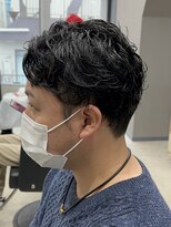 フイ 自由が丘(men's salon Hui)&nbsp;メンズ/アップバング/ツーブロックマッシュ/束感ショート/波巻き