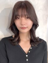 韓国レイヤー×ピンクベージュインナーグレージュ