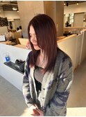 顔周りレイヤー×ボルドーカラー