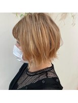 ヘアメイク アージュ 大野城 下大利店(HAIR MAKE age) ニュアンスボブ×ハイトーンカラー　20代30代40代