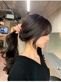 韓国式レイヤー×透明感ブラック