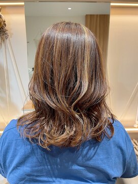マイサロン(MY salon) 太めハイライトで立体感のあるスタイル