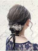 結婚式ヘアセット 編み込みシニョン 【mt___213r】