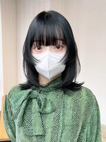 アイティー バイ アルバム 中野店(IT by ALBUM)&nbsp;アッシュブラック美髪エモージュレイヤーロング_ba488531