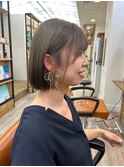 耳かけボブ タッセルボブ グレージュ まろやかベージュ