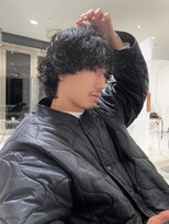 メンズマッシュウルフパーマ
