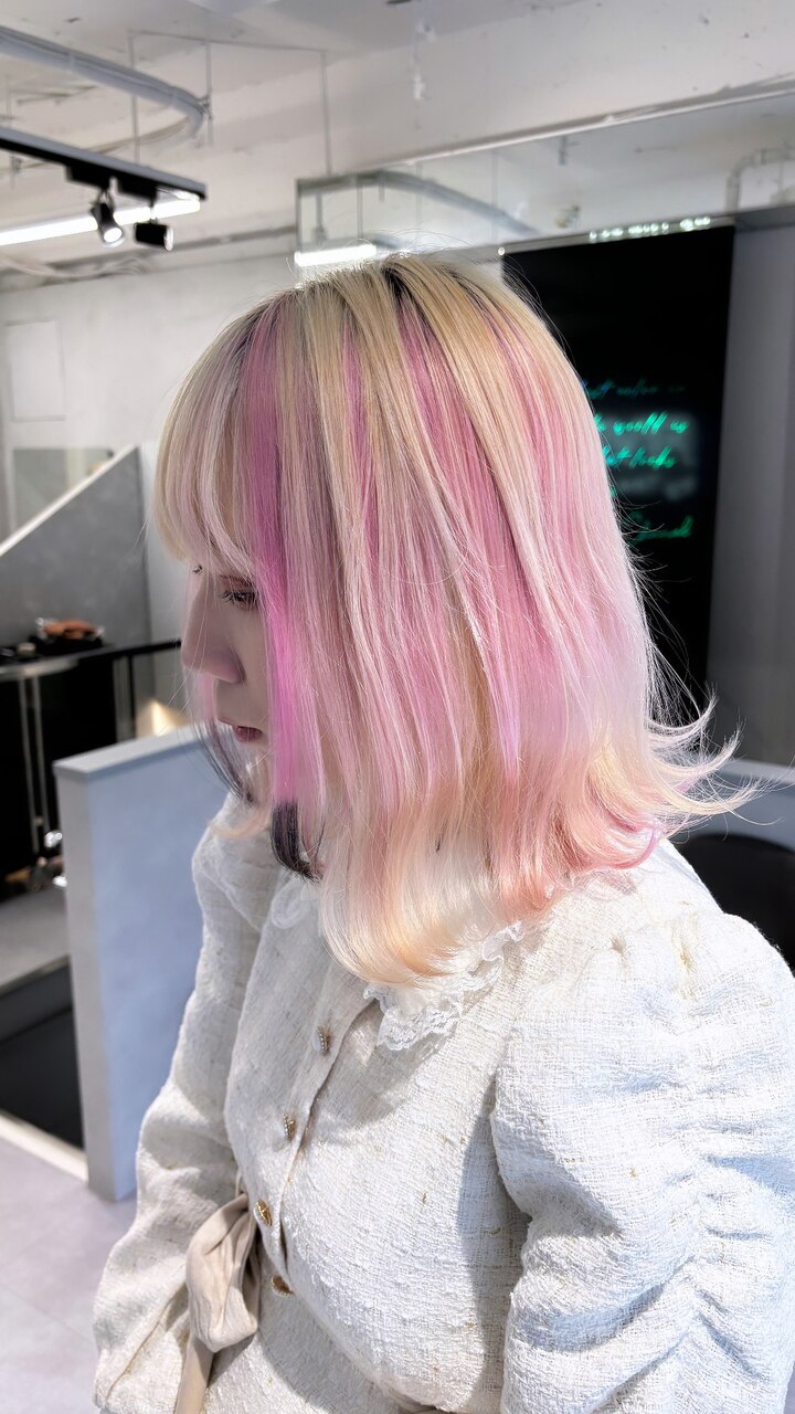 ブロンド×ピンク デザインカラー：L233434520｜ファイブバイジエクト
