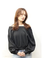 アース コアフュールボーテ みどり店(EARTH coiffure beaute)&nbsp;ナチュラルベージュ_ヨシンモリ_顔周りレイヤー_レイヤーカット