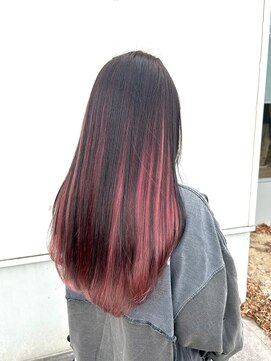 ファースト 長町店(first) ピンク×ブラック アンブレラカラー