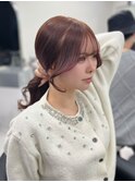 13748髪質改善チェリーレッド黒髪アッシュブラックワインレッド