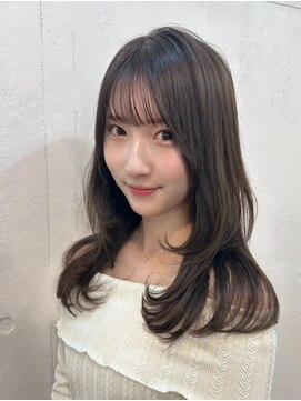 ファルベ(Farbe) くびれ アプリコットオレンジ 夏のヘアアレンジハイライトカラー