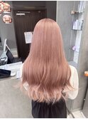 ペールピンク×ムラ修正ブリーチ