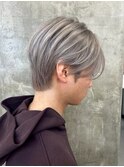 ホワイトメッシュ/ツイスト/ツイスパ/パーマ/メンズ/眉毛
