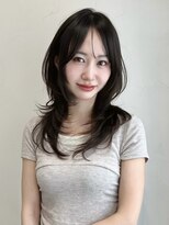 ライン(LINE)&nbsp;韓国風/レイヤー/前髪カット/オリーブ/透明感/ハッシュカット