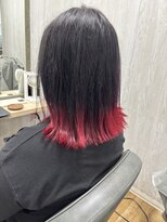 テーラヘアー 高座渋谷店(TELA HAIR)&nbsp;外ハネミディアム×グラデーションレッド