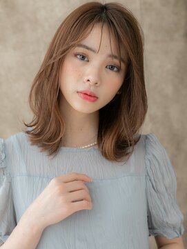 カバーヘア ブリス 戸田公園西口店(COVER HAIR bliss) ミルクブラウンブリーチなしレイヤーウルフカット20代X戸田公園