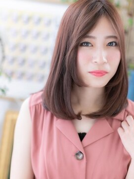 カバーヘア ブリス 大宮西口(COVER HAIR bliss) 大人かわいいセンターパートピンクラベンダー大宮20代30代40代a!