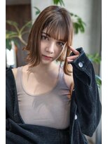 オースティン 流山おおたかの森(AUSTIN)&nbsp;大人かわいい前髪セシルカットココアブラウンフリンジウェーブ