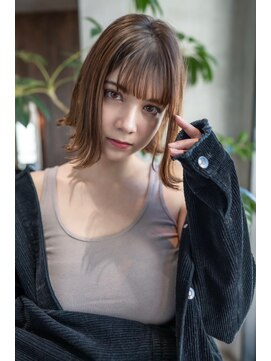 オースティン 流山おおたかの森(AUSTIN) 大人かわいい前髪セシルカットココアブラウンフリンジウェーブ