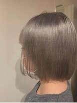 ナンバー アリア 三軒茶屋(N° aria)&nbsp;《三軒茶屋 Aria》透明感シアーカラーボブ＊ホワイトグレー