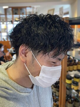 オーガニックマインド 坂戸 鶴ヶ島(organic+mind) 20代30代ツーブロック×ツイストスパイラルパーマ無造作おしゃれ