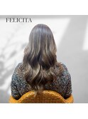 【FELICITA】つや巻き髪×ハイライト×ナチュラルスタイル