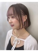 グレージュ×ハッシュカット［髪質改善/縮毛矯正/ミディアム］