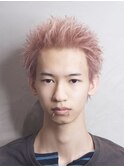 スパイキーショート ピンクベージュ
