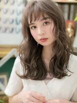 カバーヘア ブリス 上尾西口店(COVER HAIR bliss) 外国人風オリーブアッシュオン眉小顔ロングc5上尾20代30代40代