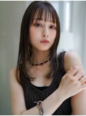 【GEEKS渋谷】地毛風/黒髪ロング/夏ヘア/顔周りレイヤー/ウルフ