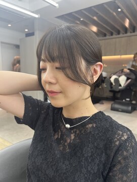 ロンドシエル 横浜(Lond ciel) ブリーチなしレイヤーカット顔周り前髪韓国ミディアムロング横浜