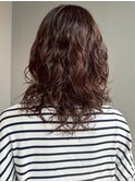 ダメージレスパーマ ニュアンスパーマ セミロング レイヤー