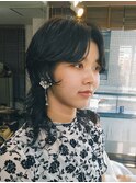 hair by ryu【黒髪　ウルフパーマ】