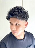 メンズバーバー理容室爽やか好印象アイロンパーマ髪質改善