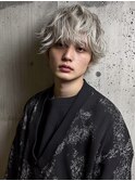 MEN’S HAIR/サーフカール/刈り上げセンターパート/ブリーチ