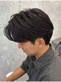 MEN’S HAIR/ブルーブラック/フェザーパーマ/瀬田